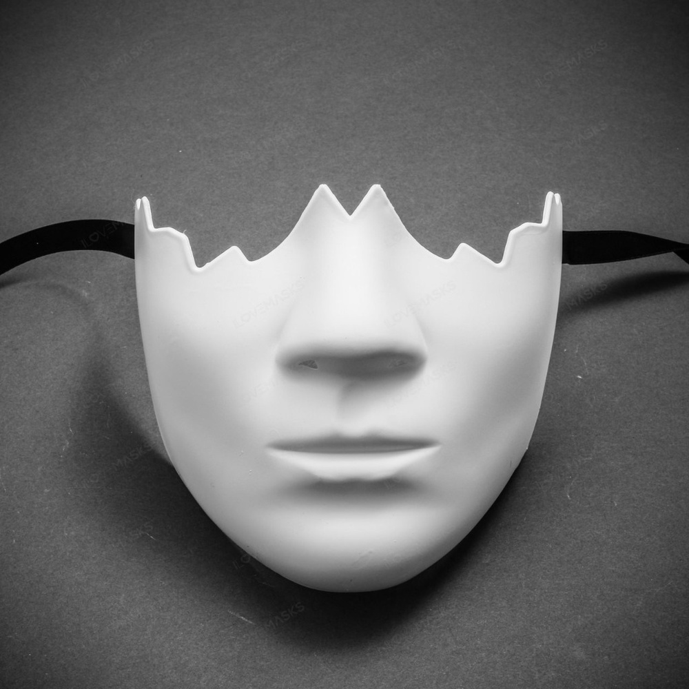 Unpainted Lower Half Face Costume Masks Masquerade